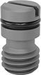 Image of Product. Front orientation. Fixture Plate Plugs. Screw-In Plugs for Threaded Holes, Aluminum.