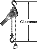 Image of Product. Front orientation. Contains Annotated. Hoists. Lever Chain Hoists .
