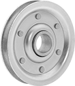 Image of Product. Front orientation. Pulleys. Pulleys for Wire Rope—For Horizontal Pulling, Style F.