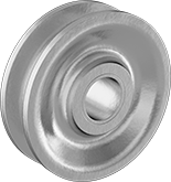 Image of Product. Front orientation. Pulleys. Pulleys for Wire Rope—For Horizontal Pulling, Style B.