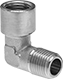 Image of Product. 90° Elbow Adapter. Front orientation. Grease Dispenser Adapters. Adjustable-Flow Grease Dispensers, 90° Elbow.