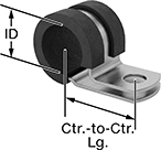 Image of Product. Front orientation. Contains Annotated. Loop Clamps. Snug-Fit Vibration-Damping Loop Clamps .