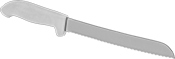 Image of Product. Front orientation. Kitchen Knives. Bread Knives, Style A.