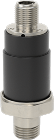 Image of Product. Bottom orientation. Pressure Transmitter, 4-20mA Output, 4-Pole Micro M12 Plug, 0-50 PSI.