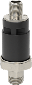 Image of Product. Top orientation. Pressure Transmitter, 4-20mA Output, 4-Pole Micro M12 Plug, 0-50 PSI.