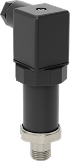 Image of Product. Bottom orientation. Pressure Transmitter, 4-20 mA Output, DIN A Wire Connection, 0-500 PSI.