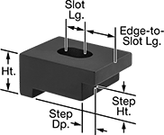 Image of Product. Edge Style. Front orientation. Contains Annotated. Fixture Clamps. Vise Mounting Clamps, Edge Clamps.