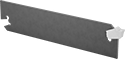 Image of ProductInUse. With Insert Installed (Sold Separately). Front orientation. Lathe Tool Insert Holders. Blade-Style Holders for Cutoff and Grooving Lathe Tool Inserts.