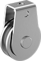 Image of Product. Front orientation. Pulleys. Mounted Pulleys for Wire Rope—For Horizontal Pulling, Style 5.