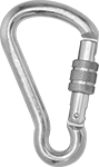 Image of Product. Front orientation. Carabiners. Screw-Locking-Latch Carabiners—Not for Lifting, Style 1.
