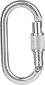 Image of Product. Front orientation. Carabiners. Screw-Locking-Latch Carabiners—Not for Lifting, Style 3.