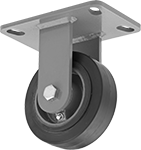 Image of Product. Front orientation. Casters. Kingston Casters with Rubber Wheels, Rigid.