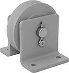 Image of Product. Front orientation. Pulleys. Mounted Pulleys for Wire Rope—For Lifting, Style 2.