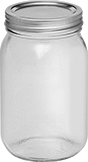 Image of Product. Front orientation. Jars. Vacuum-Sealable Glass Jars, Style A.