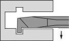 Image of Specification. Front orientation. Contains Annotated. Lathe Tools. Long-Reach Internal Grooving Lathe Tools for Retaining Rings.