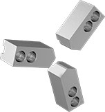Image of Product. Front orientation. Lathe Chuck Jaws. Machinable Lathe Chuck Top Jaws, Pointed Jaws.