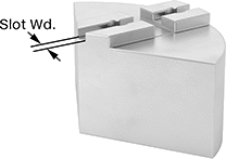 Image of Attribute. Front orientation. Contains Annotated. Machinable Lathe Chuck Top Jaws, Full-Grip Jaws, Tongue and Groove Jaws.