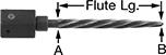 Image of Product. Front orientation. Contains Annotated. Reamers. Reamers for Hole Alignment, Hex Shank, Helical-Spiral Flute.