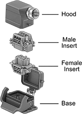 Image of System. Front orientation. Contains Annotated. Latching Connectors. Build-Your-Own Latching Connectors.