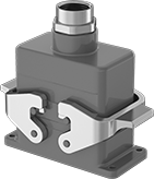 Image of Product. Front orientation. Latching Connectors. Latching Connectors, Top Conduit Connection—2 Latching Levers.