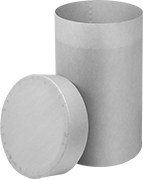 Image of Product. Front orientation. Drums. Fiber Drums, Round with Fiber Lid with No Openings.