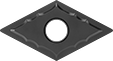 Image of Product. Front orientation. Lathe Tool Inserts. Lathe Tool Inserts for Non-Ferrous Materials, DNGG Insert.