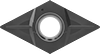 Image of Product. Front orientation. Lathe Tool Inserts. Lathe Tool Inserts for Non-Ferrous Materials, DCGT Insert.