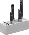 Image of Product. 4-Piece Set. Front orientation. Lathe Tools. Economy Indexable Boring Carbide Insert Holder Sets, Right-Hand Cutting Direction, 4 Pieces.