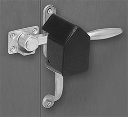 Image of ProductInUse. Front orientation. Padlock Guards. Style A.