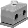 Multiline Weld-On Vibration-Damping Block Routing Clamps