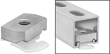 Image of Product. Front orientation. Contains Inset. Strut Channel Framing and Fittings. Easy-Grip Strut Channel Nuts with Handle.