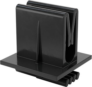 Image of Product. Front orientation. Strut-Mount Vibration-Damping Routing Clamp, TPE Rubber, 3/8" ID.
