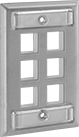 Image of Product. Front orientation. Wall Plates. Wall Plates for Keystone Connectors, For Maximum of 6 Devices.