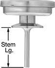 Image of Product. Bottom orientation. Contains Annotated. Thermometers. Food and Beverage Thermometers with Sanitary Quick-Clamp Connection.