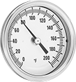Image of Product. Front orientation. Thermometers. Food and Beverage Threaded Thermometers.