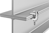 Image of ProductInUse. Front orientation. Beam Clamps. Parallel Beam-to-Beam Clamps.