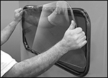 Image of ProductInUse. Front orientation. Contains Border. Edge Seals. Push-On Edge Seals with Glass Locking Slot.