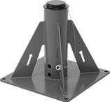 Image of Product. Front orientation. Crane Bases. Hand-Winch Crane Bases, Stationary, Floor Mount.