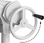 Image of Specification. Hand-Winch Lowering Mechanism. Side1 orientation. Contains Annotated. Hand-Winch Lowering Mechanism. Desktop Cranes .