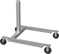 Image of Product. Front orientation. Crane Bases. Hand-Winch Crane Bases, Rolling.