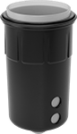 Image of Product. Front orientation. Compressed Air Lubricator Bowls. Wilkerson Compressed Air Lubricator Bowls, Aluminum Bowl—Opaque with Sight Glass.