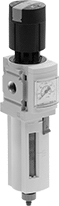 Image of Product. Front orientation. Compressed Air Filter/Regulators. Festo Modular Compressed Air Filter/Regulators for Particle Removal.