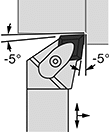 Image of Specification. Left-Hand Cutting Direction. Front orientation. Contains Annotated. Lathe Tool Insert Holders. Turning Lathe Tool Insert Holders, DCLN Insert Holder.