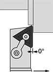 Image of Specification. Left-Hand Cutting Direction. Front orientation. Contains Annotated. Lathe Tool Insert Holders. Turning Lathe Tool Insert Holders, MTAN Insert Holder.