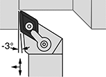 Image of Product. Right-Hand Cutting Direction. Front orientation. Contains Annotated. Lathe Tool Insert Holders. Turning Lathe Tool Insert Holders, MDJN Insert Holder.