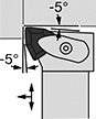 Image of Specification. Right-Hand Cutting Direction. Front orientation. Contains Annotated. Lathe Tool Insert Holders. Turning Lathe Tool Insert Holders, DWLN Insert Holder.