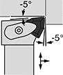 Image of Specification. Left-Hand Cutting Direction. Front orientation. Contains Annotated. Lathe Tool Insert Holders. Turning Lathe Tool Insert Holders, DWLN Insert Holder.