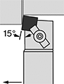 Image of Specification. Right-Hand Cutting Direction. Front orientation. Contains Annotated. Lathe Tool Insert Holders. Turning Lathe Tool Insert Holders, CSBP Insert Holder.