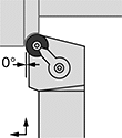 Image of Product. Front orientation. Contains Annotated. Lathe Tool Insert Holders. Turning Lathe Tool Insert Holders, MRGN Insert Holder, Right-Hand Cutting Direction.