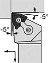 Image of Specification. Right-Hand Cutting Direction. Front orientation. Contains Annotated. Lathe Tool Insert Holders. Turning Lathe Tool Insert Holders, MWLN Insert Holder.
